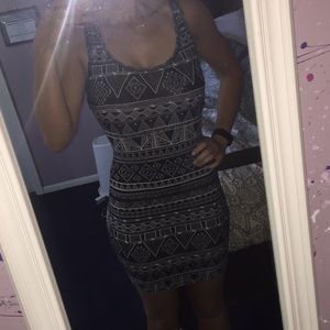 Black & White Patterned Dress